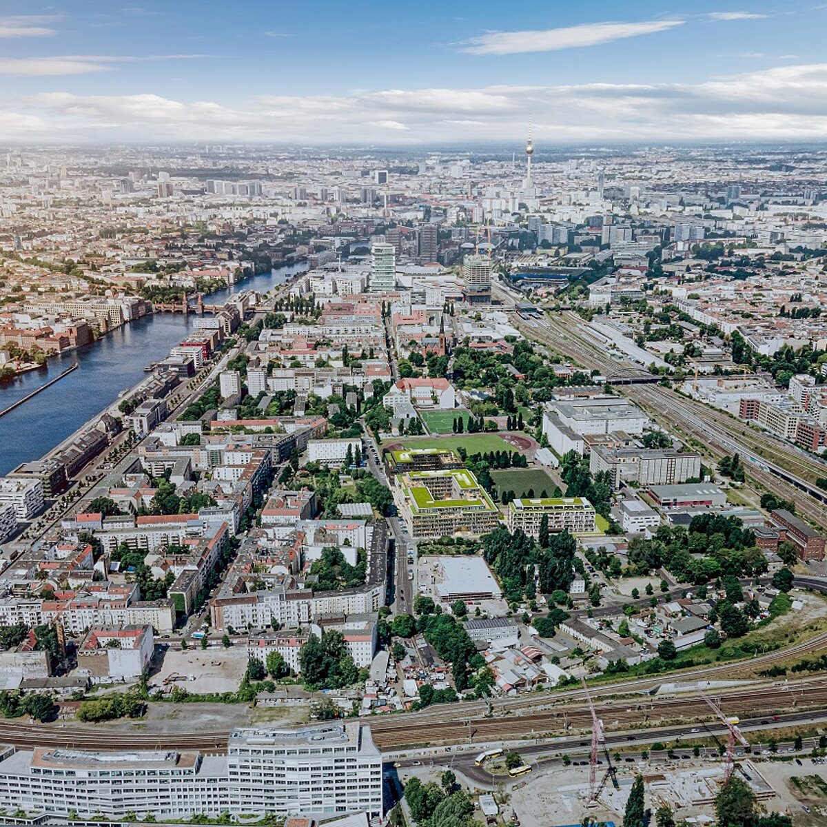 Luftaufnahme PANDION OFFICEHOME Ostkreuz