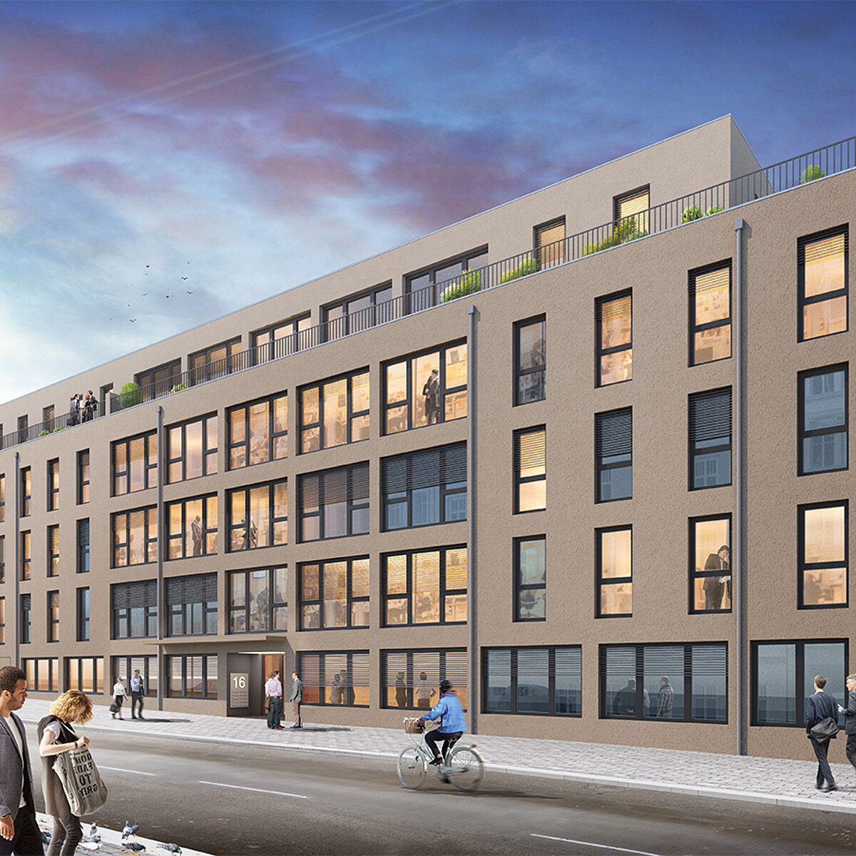 Visualization of the new office building "SIL/BER workspace"