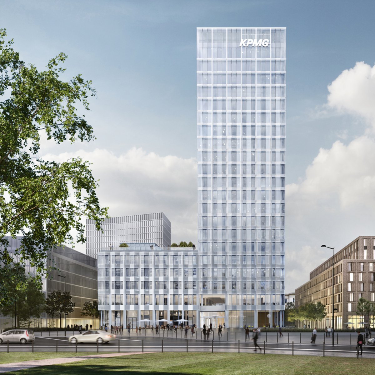 Visualization high-rise building at Europaplatz