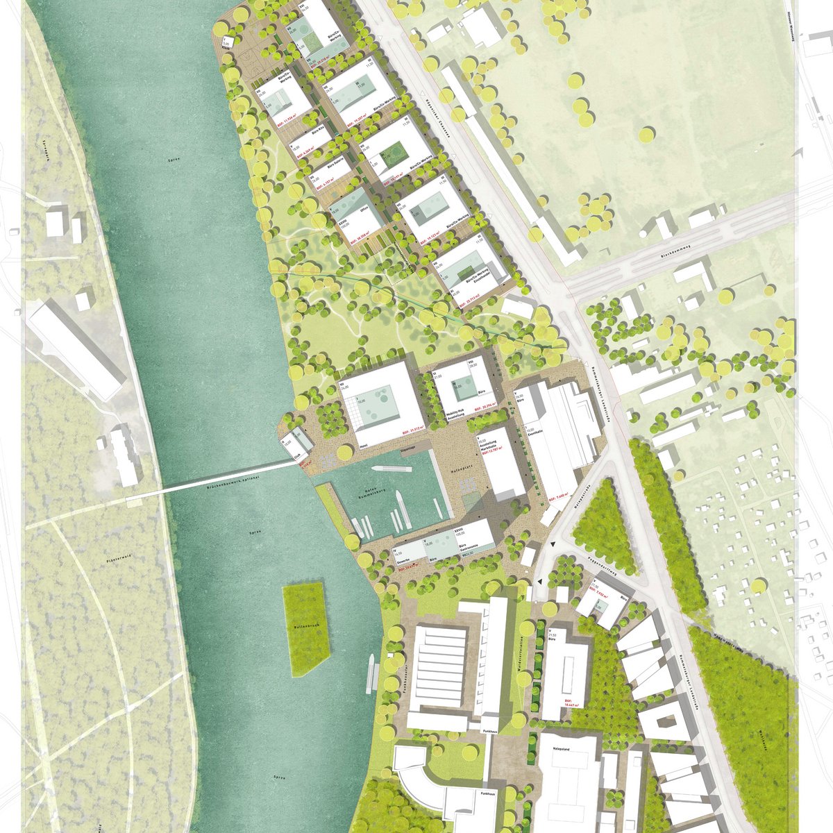 Lageplan Bauvorhaben Quartier Spreeküste