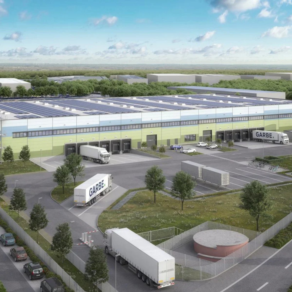 Visualization of logistics hall in Ludwigsfelde