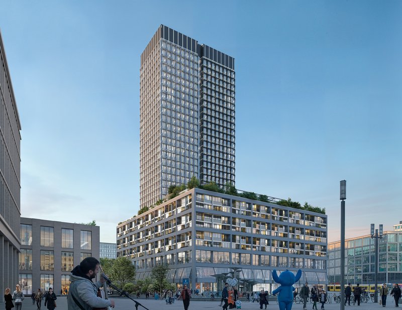 Visualization of the 030BLN high-rise building at Alexanderplatz