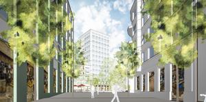 Visualization: View of Stadtplatz - Neulichterfelde