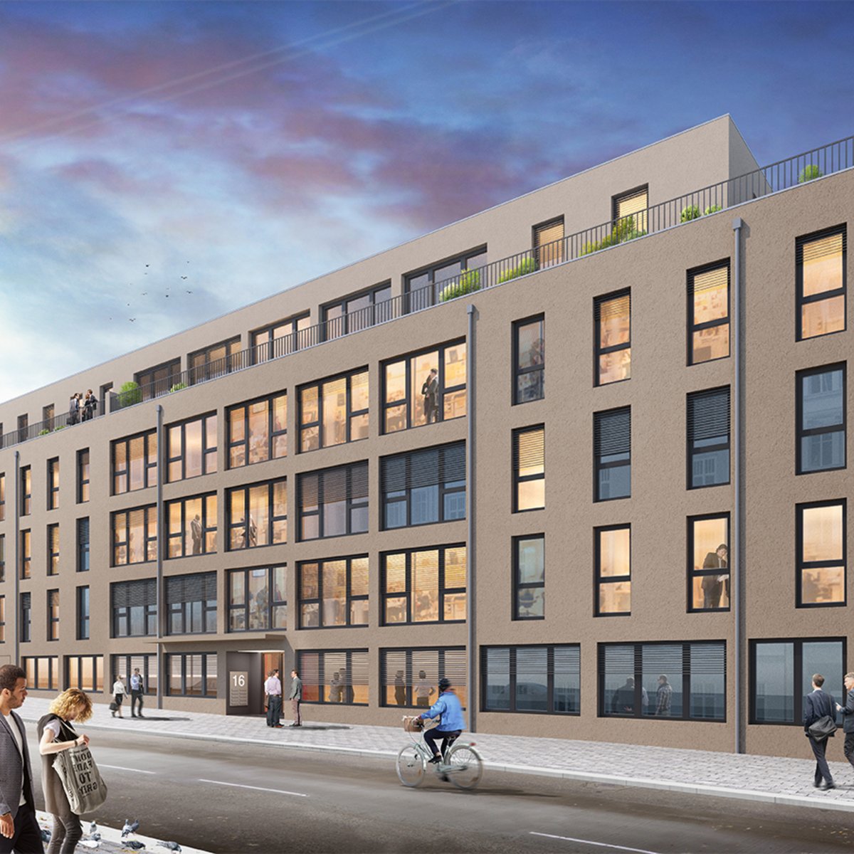 Visualization of the new office building "SIL/BER workspace"