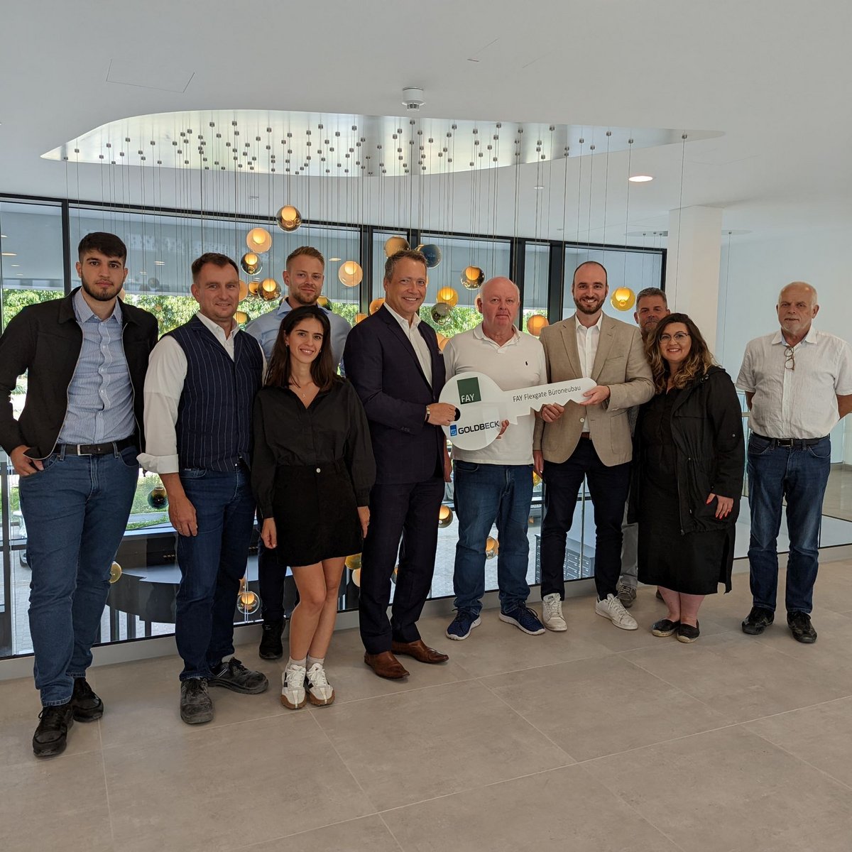 Übergabe des Gebäudes durch GOLDBECK an Fay Projects