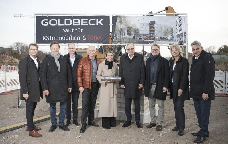 Groundbreaking for the Marienhöfe Urban Quarter in Berlin: Representatives from Goldbeck, Hines, and the Semer family marked the occasion with a symbolic ceremony.