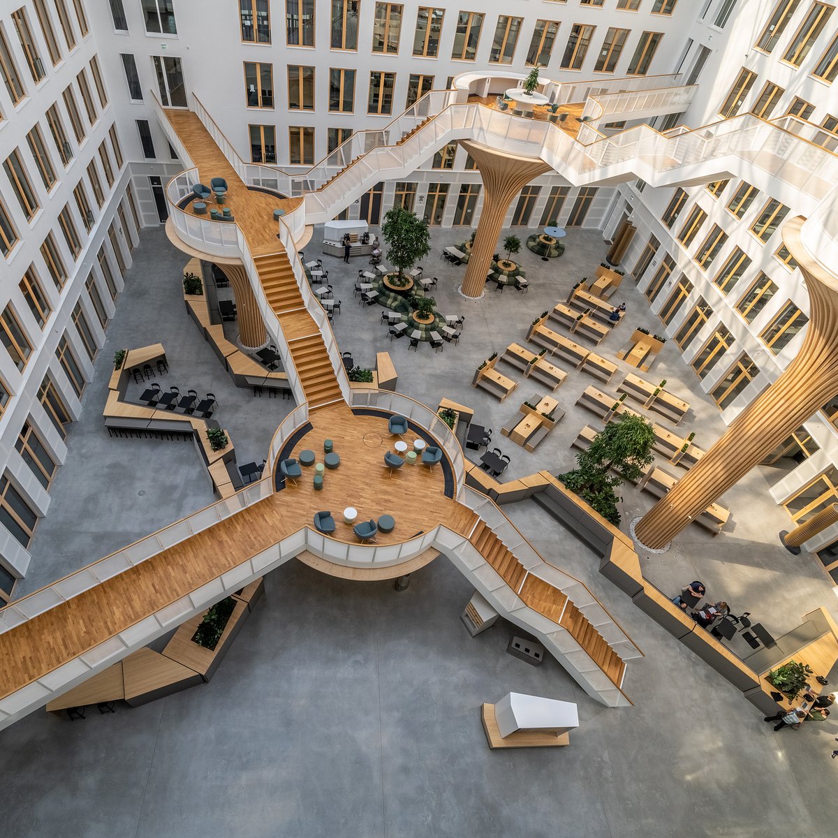 Ansicht des Atriums im Vattenfall Gebäude
