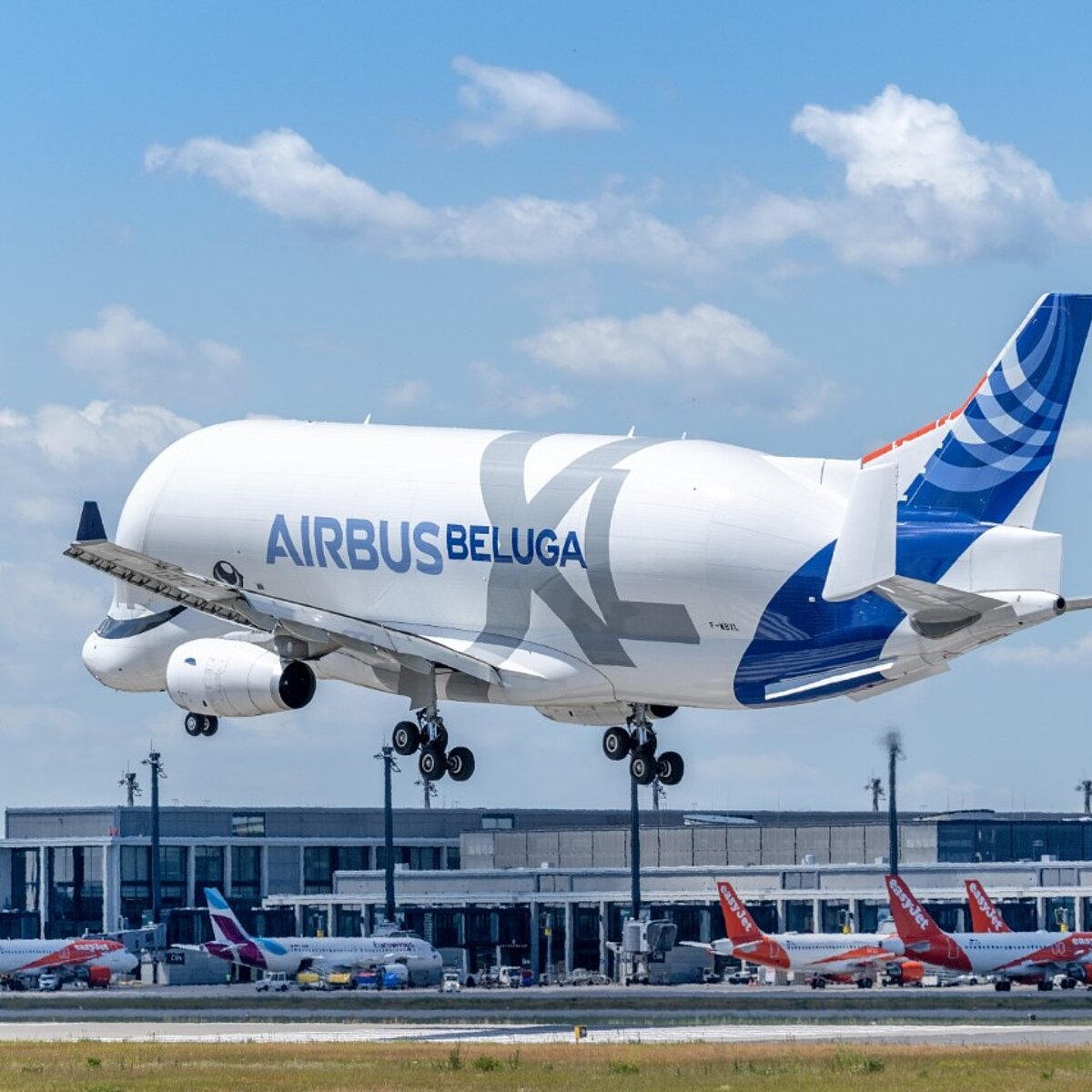 Advertising image for ILA 2024 - Beluga takes off at Berlin Brandenburg Airport