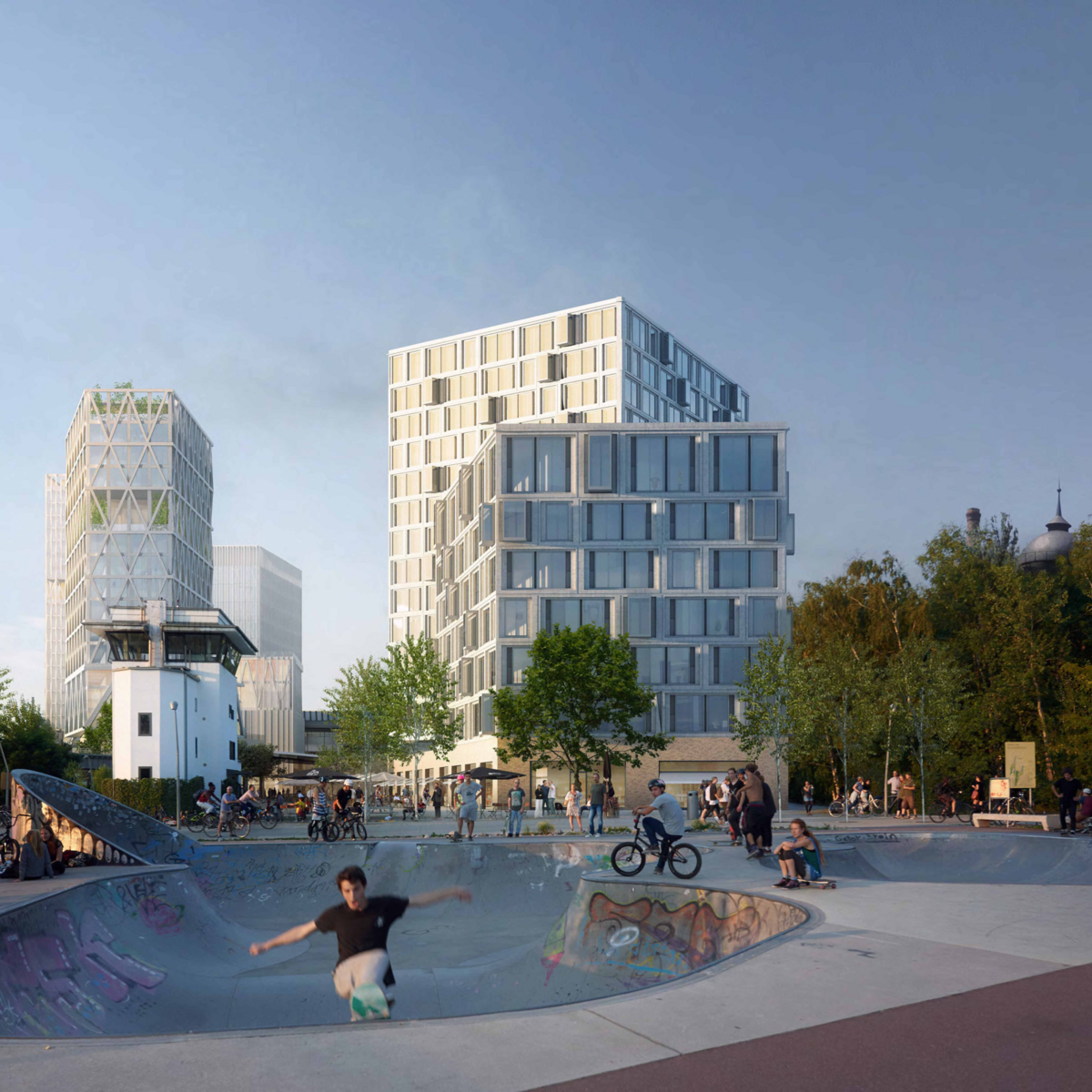 Visualization “Urbane Mitte Süd” – district development at Gleisdreieck in Berlin