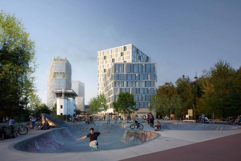 Visualization “Urbane Mitte Süd” – district development at Gleisdreieck in Berlin