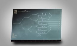 A photonic sensor chip developed in the optION project with eight sensor channels in the silicon nitride material platform.