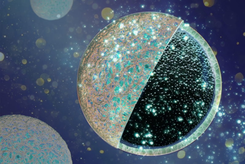 An outer protective layer shields the porous core of the carbon anode from unwanted deposits, thereby increasing the battery's performance.