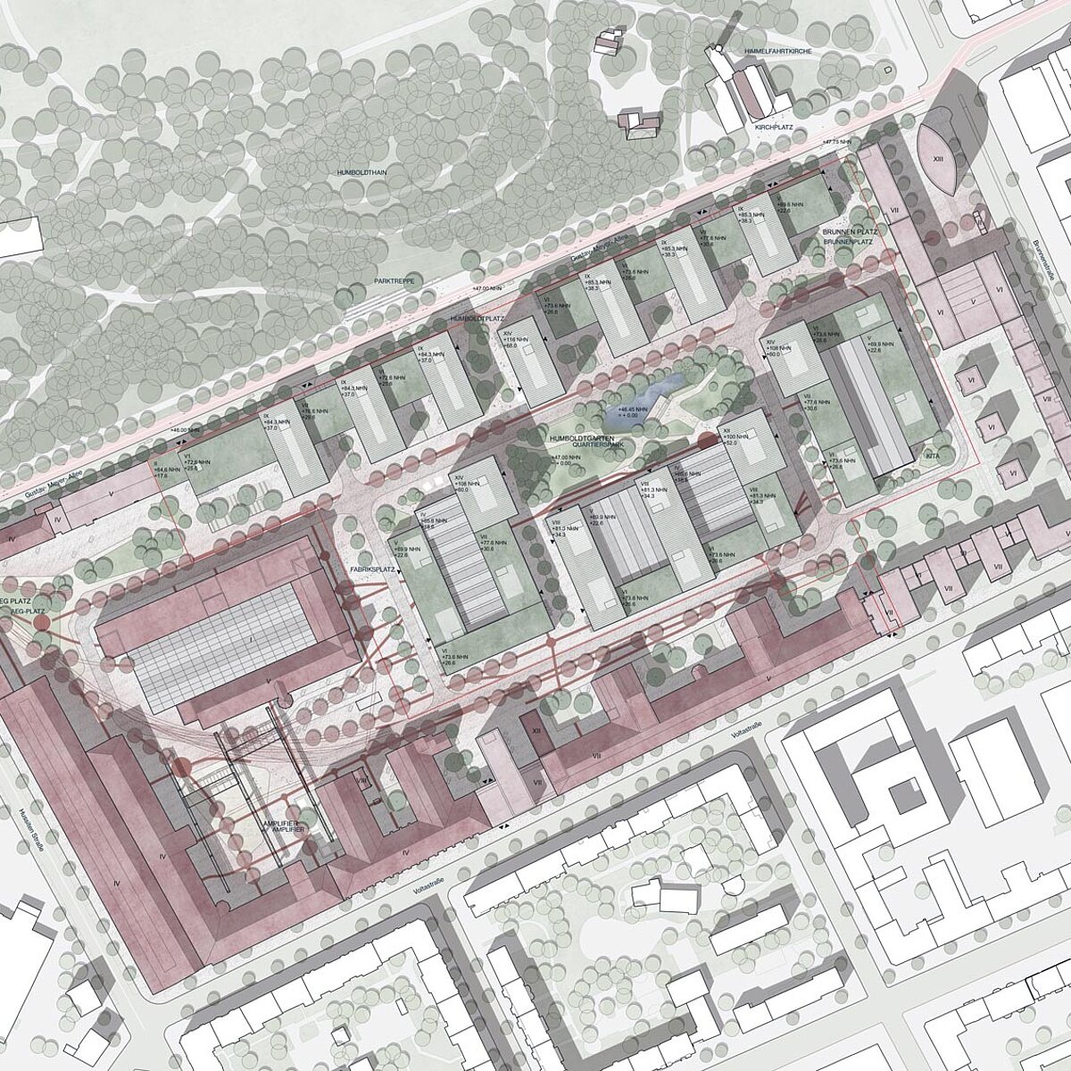 Lageplan für das Quartier am Humboldthain