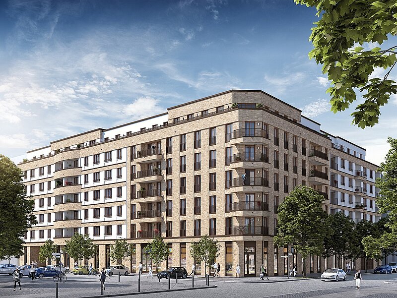 Visualisierung Wohnkomplex Fürstenbergerstraße