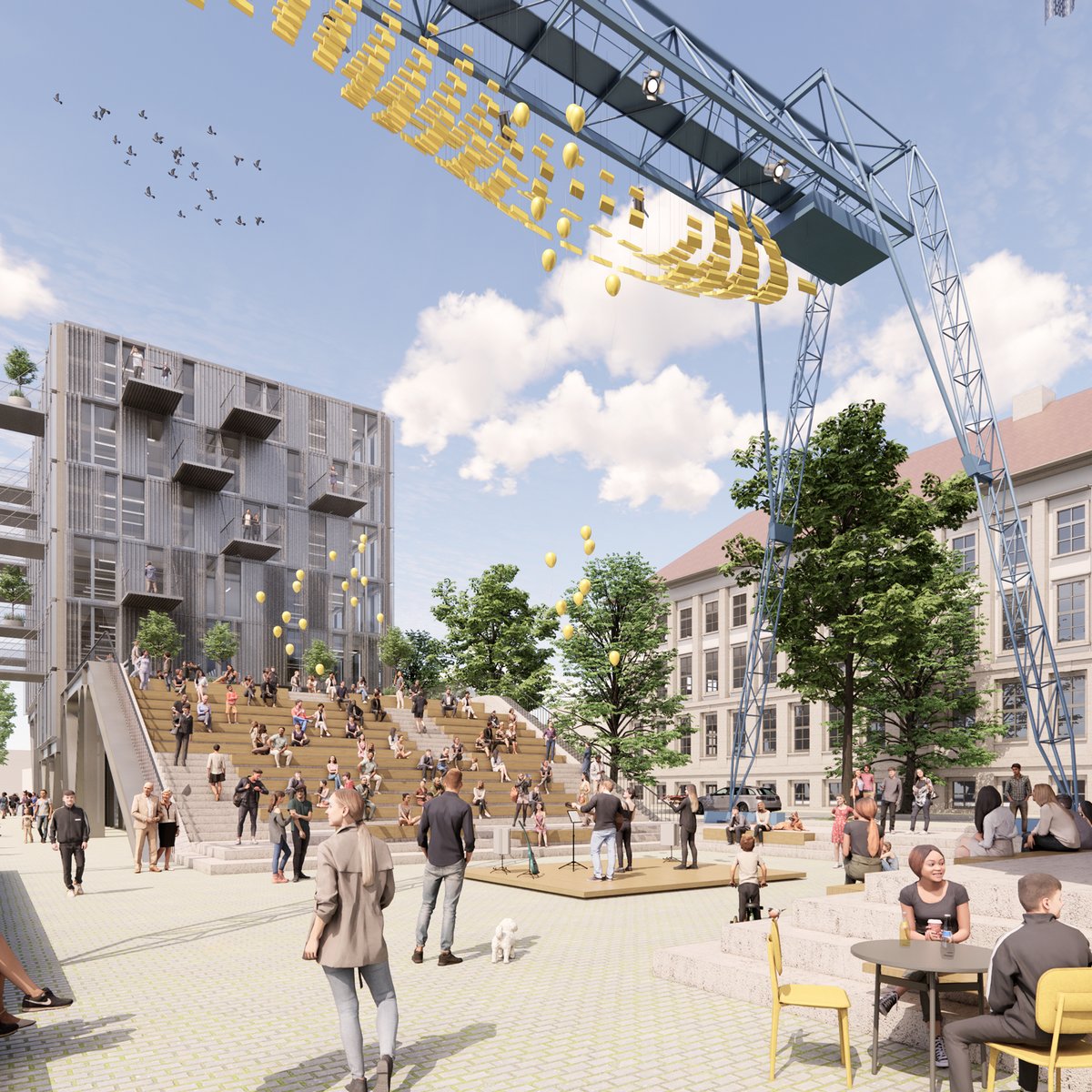 Visualization exterior DOXS Neukölln