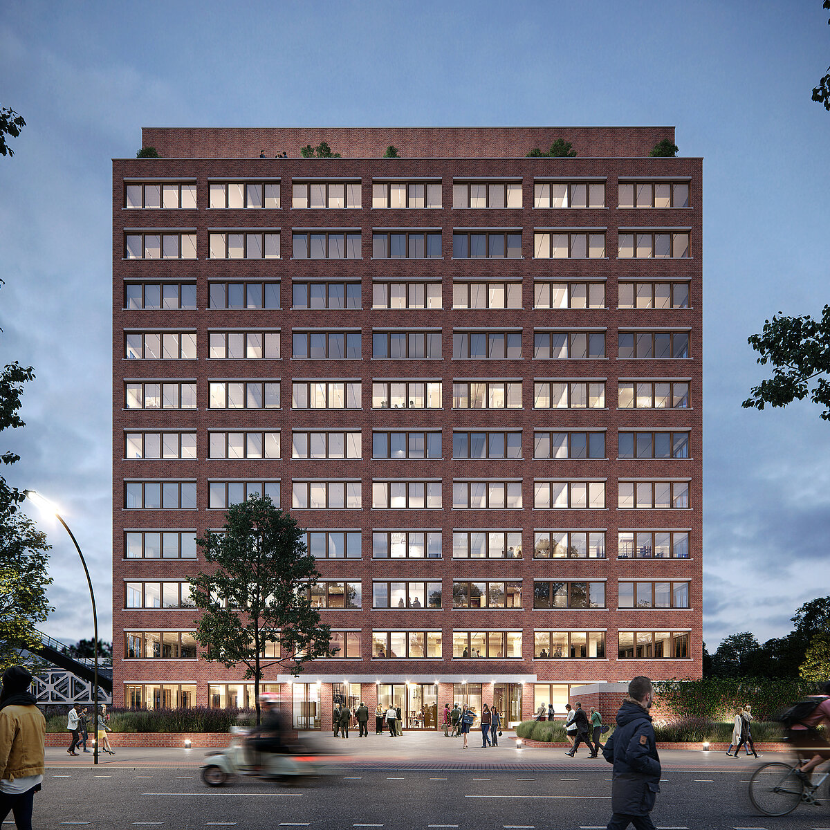 Visualizations of the project HOHE NEUN Office tower