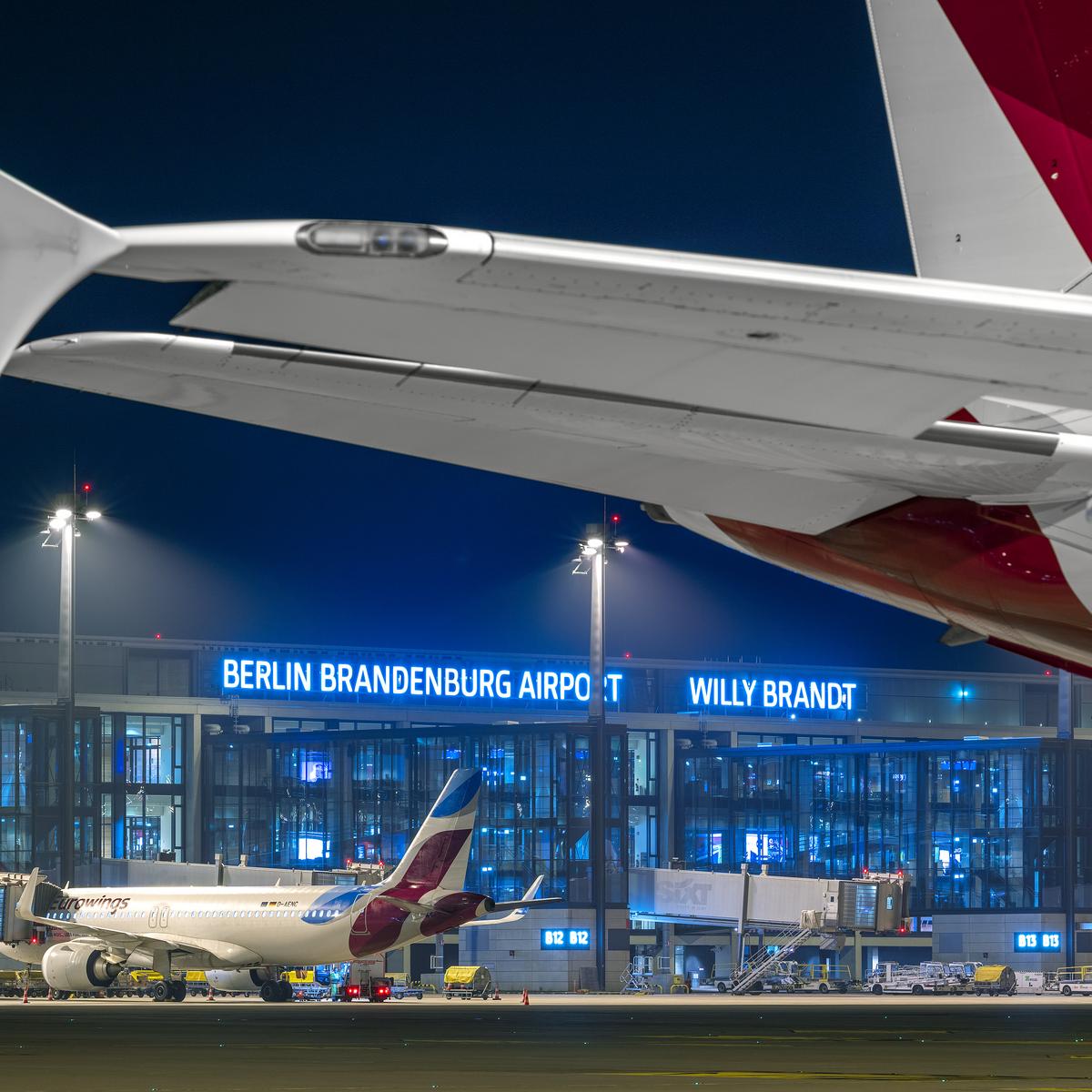BER apron with Eurowings aircraft