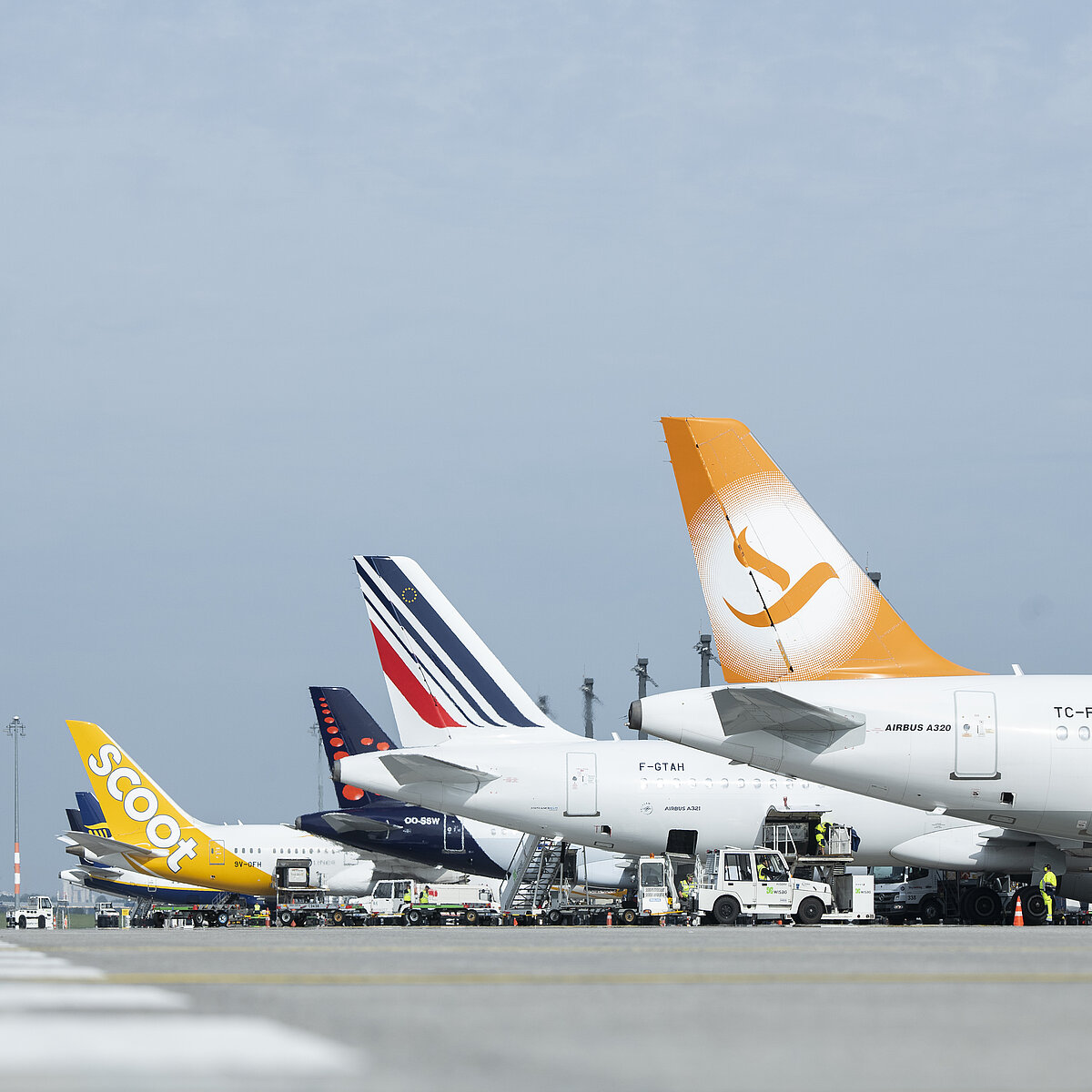 Apron of Berlin Brandenburg Airport for the winter flight schedule 