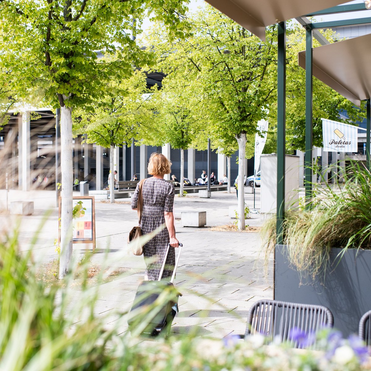 Summer flight schedule from Berlin Brandenburg Airport - Image: Willy-Brandt-Platz in front of Terminal 1