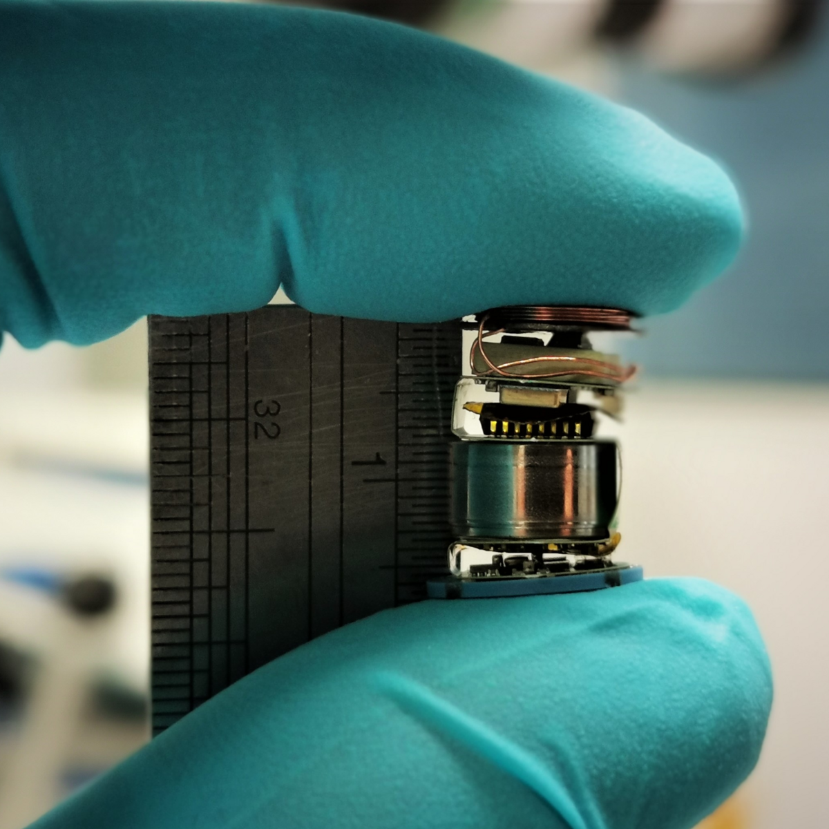 Image shows an IoT sensor as small as a piece of candy, which in the future should help to find vulnerabilities in people and machines faster and better