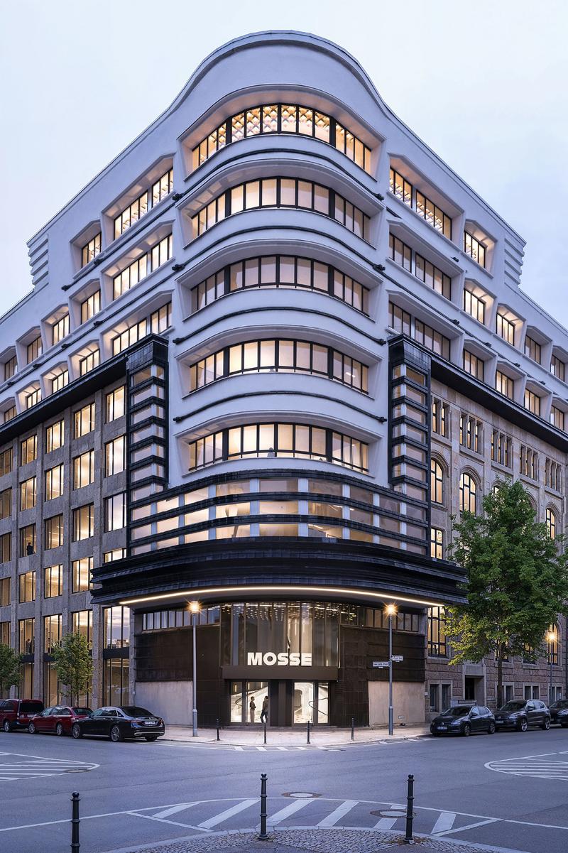 Visualization of the Mosse office building in Berlin – exterior view