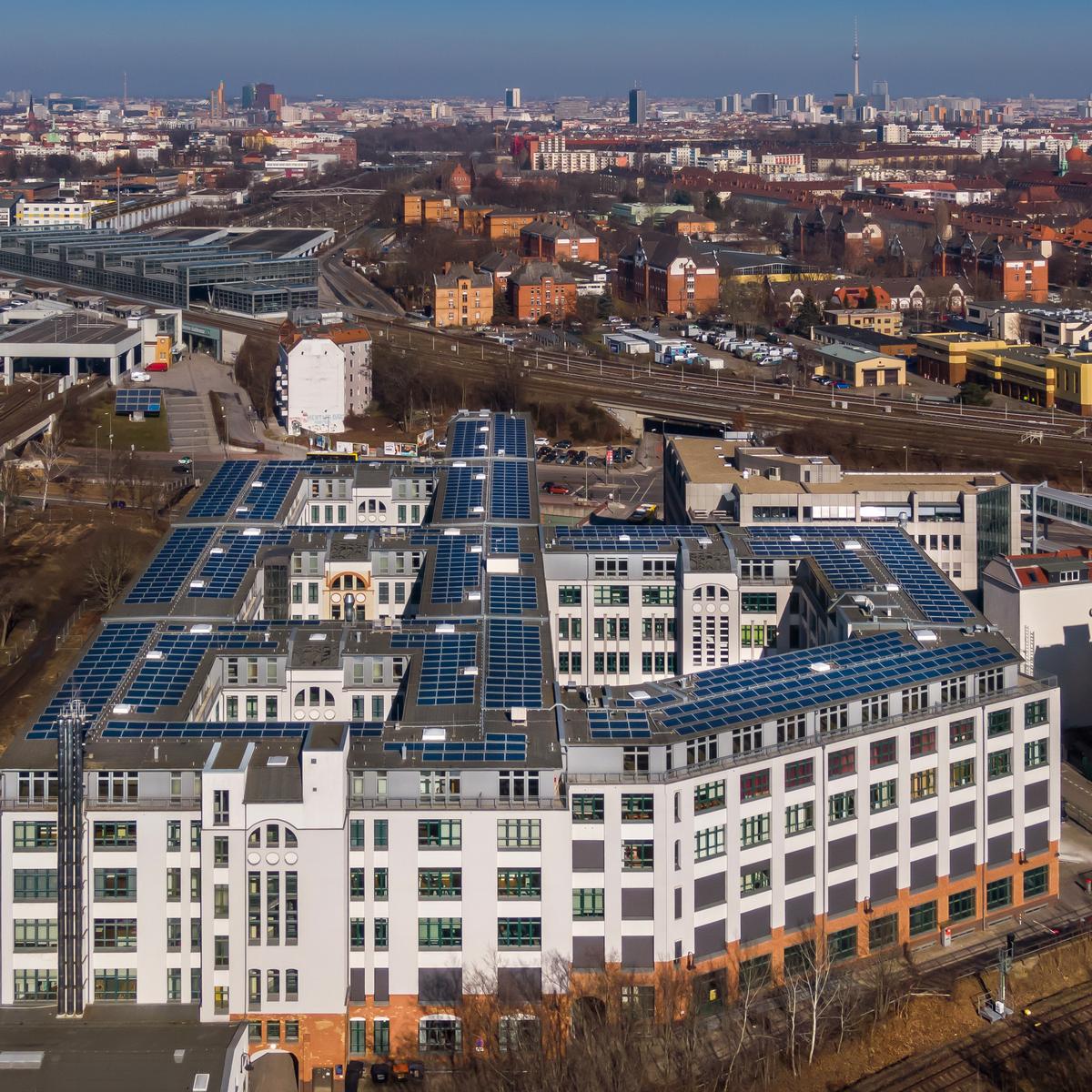 Aerial view of the Berlin Südkreuz commercial complex
