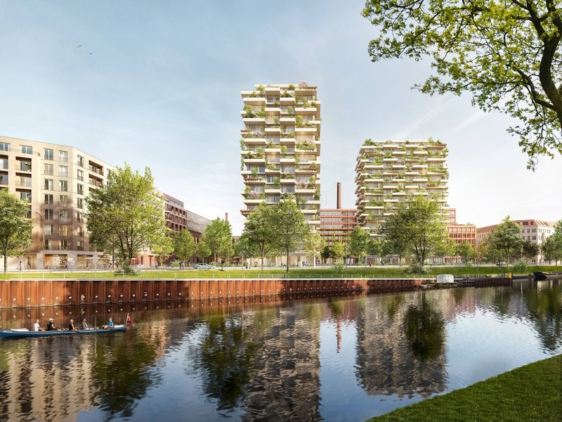 Architectural visualization of the future Moaville district in Berlin