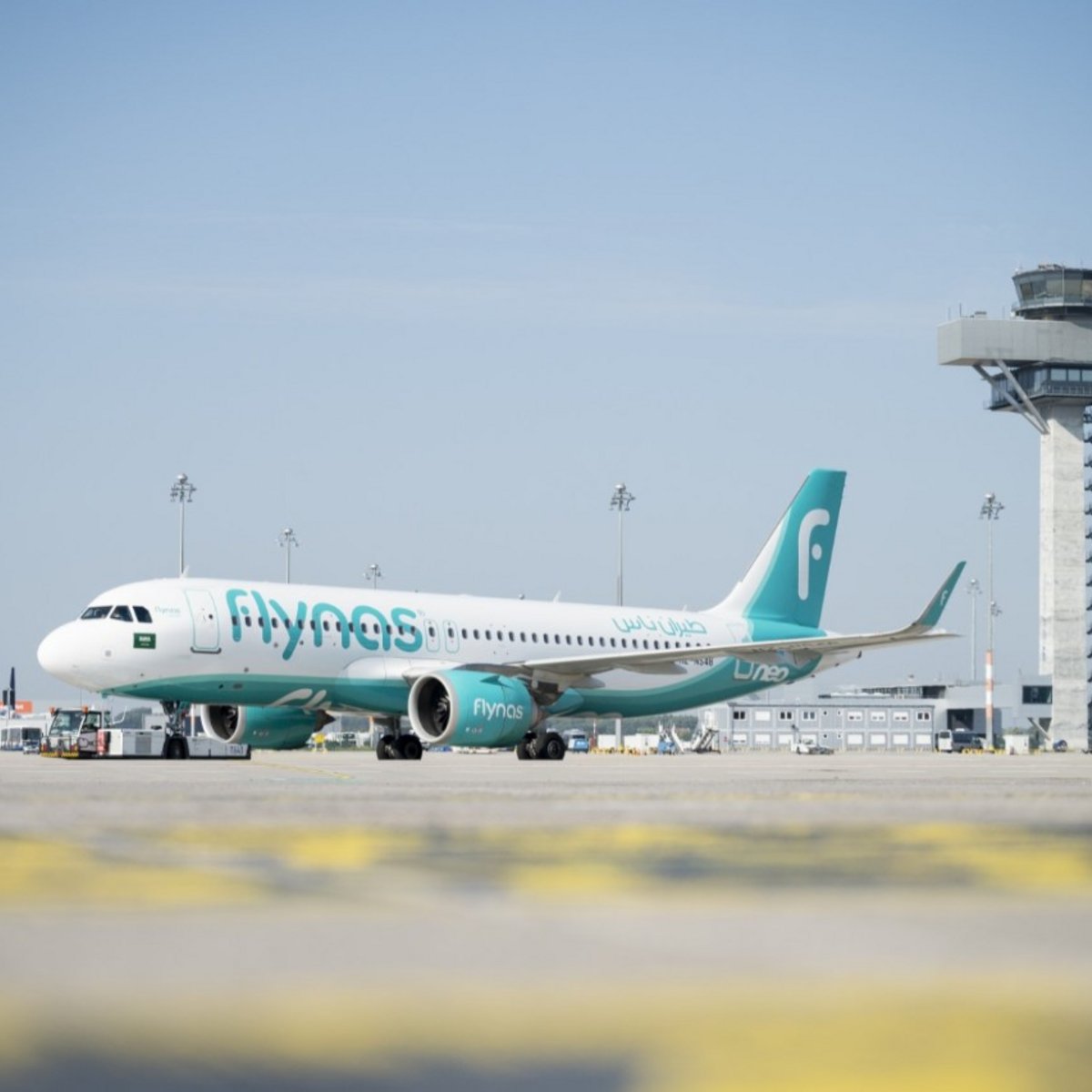 Airbus 320neo on the route from BER to Jeddah, the new long-haul connection from the capital's airport.