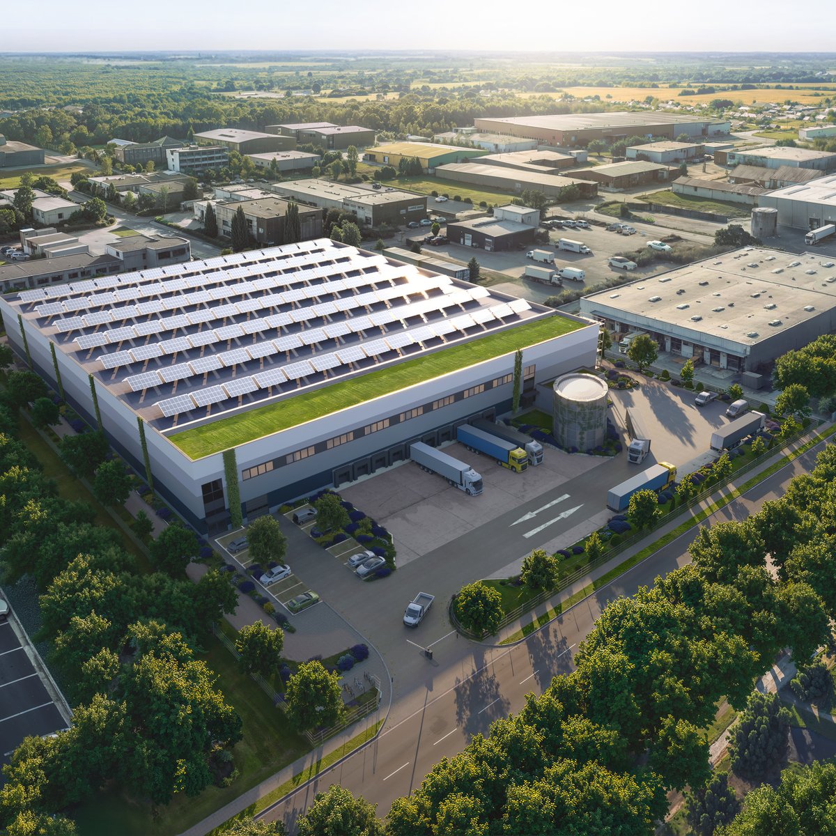 Visualization of Aerial View of Logistics Project Development