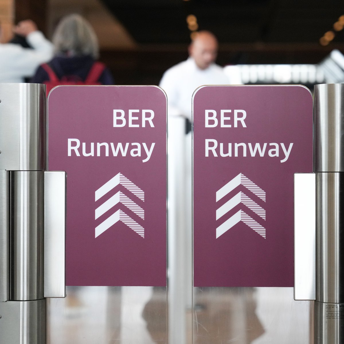 Easy Access to BER Runway - View of the entrance to the reserved security check.
