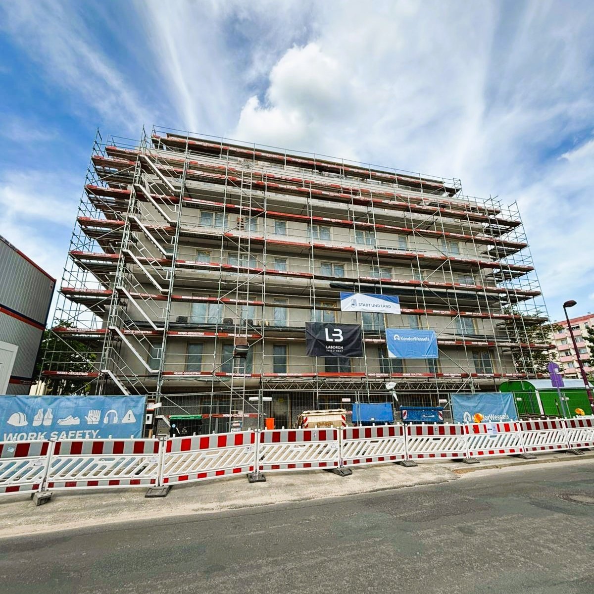 Structural works of the new residential development in Ludwigsfelde