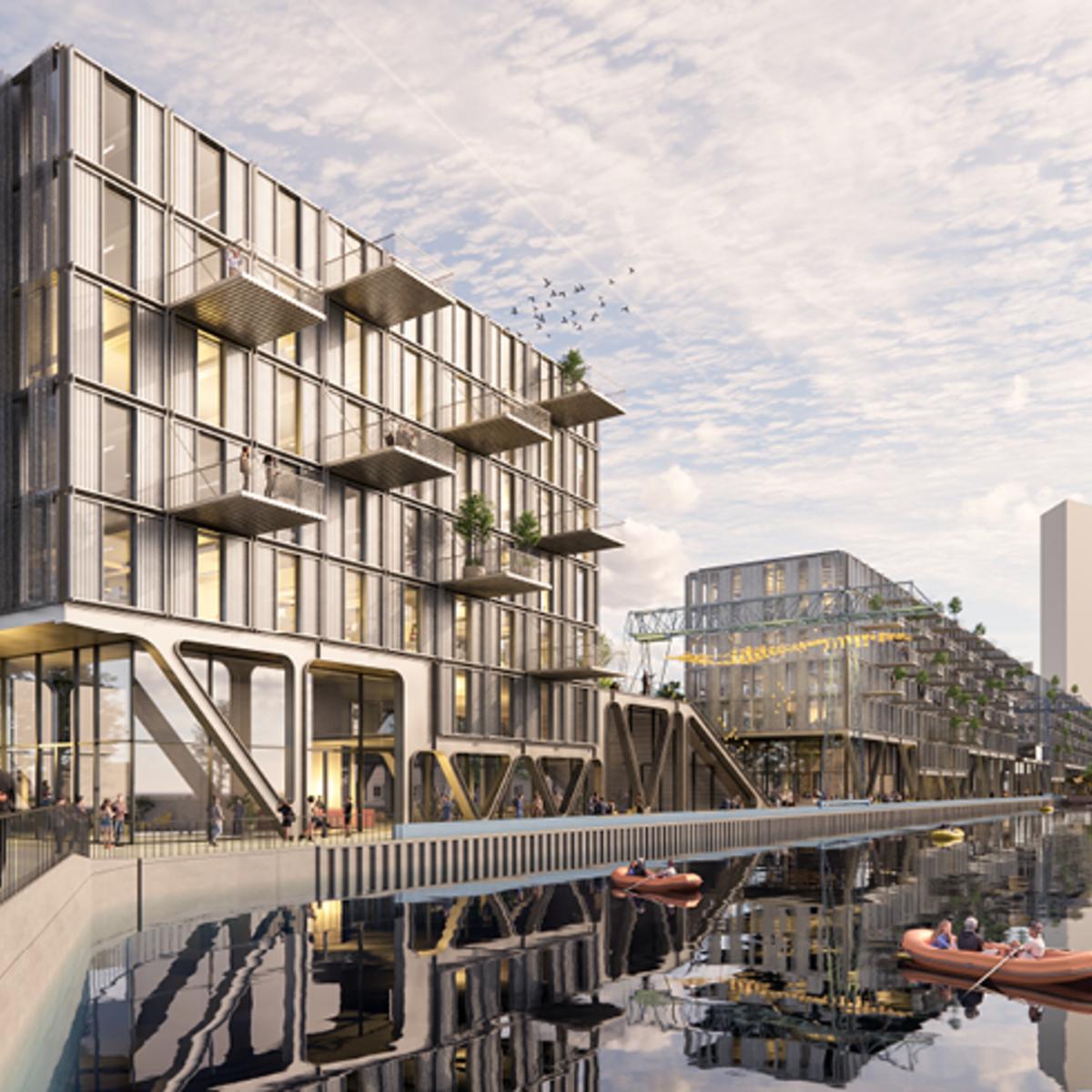 Visualisation of the new mixed-use district DOXS NKLN in Neukölln