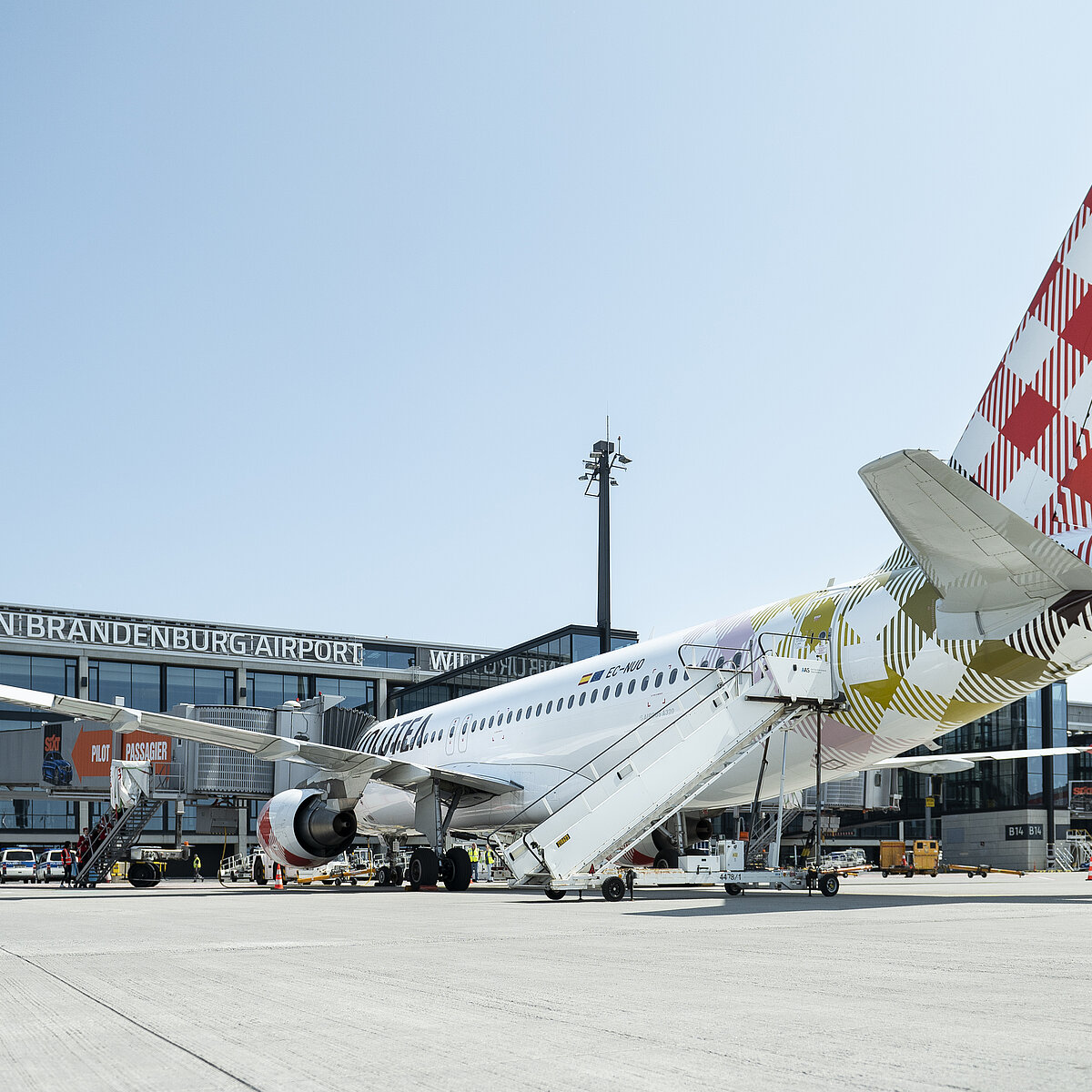 Volotea airline machine on the tarmac