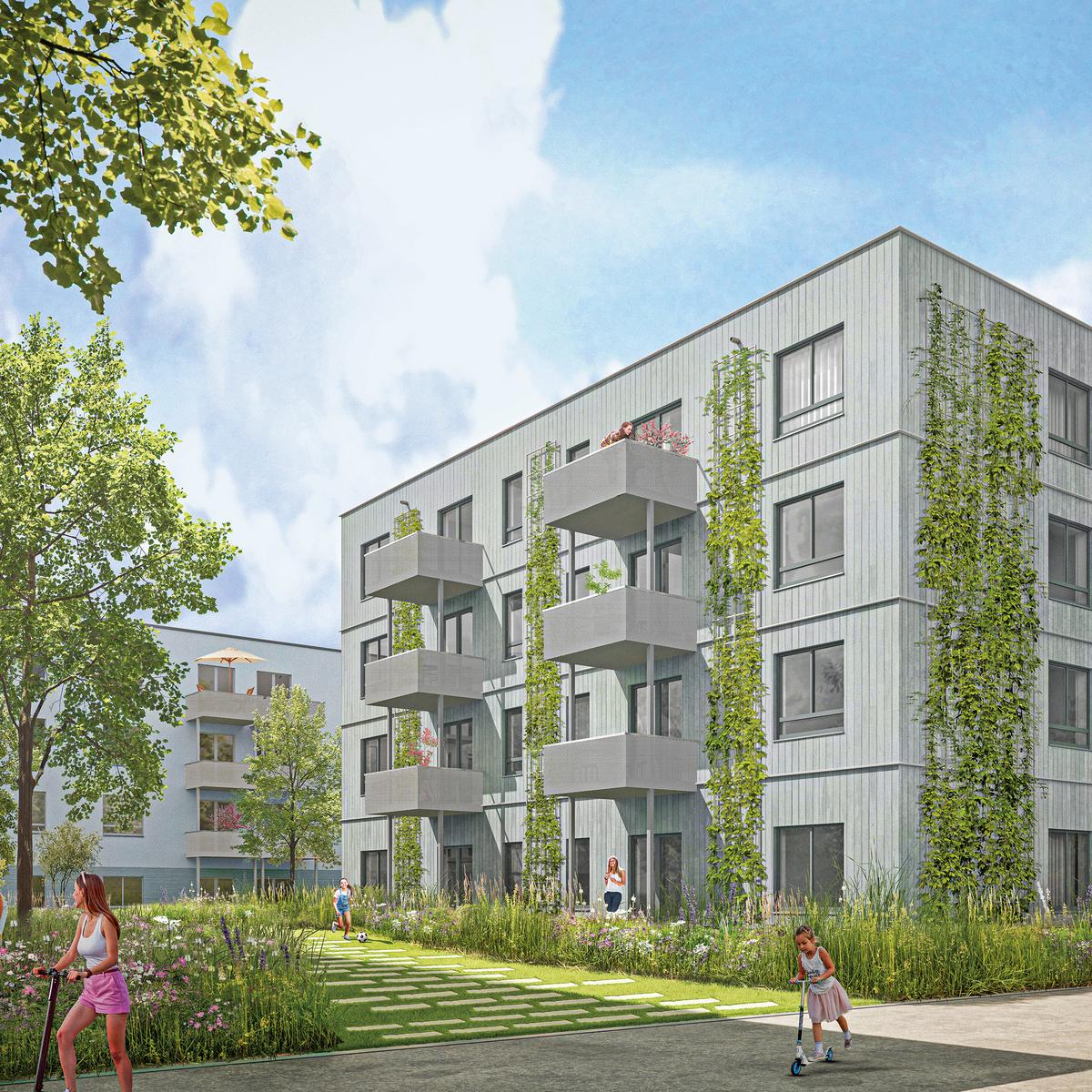 Visualization of the new residential quarter in Buckow