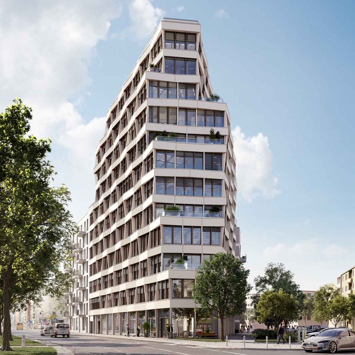 Visualization Schöneberger Eck office building