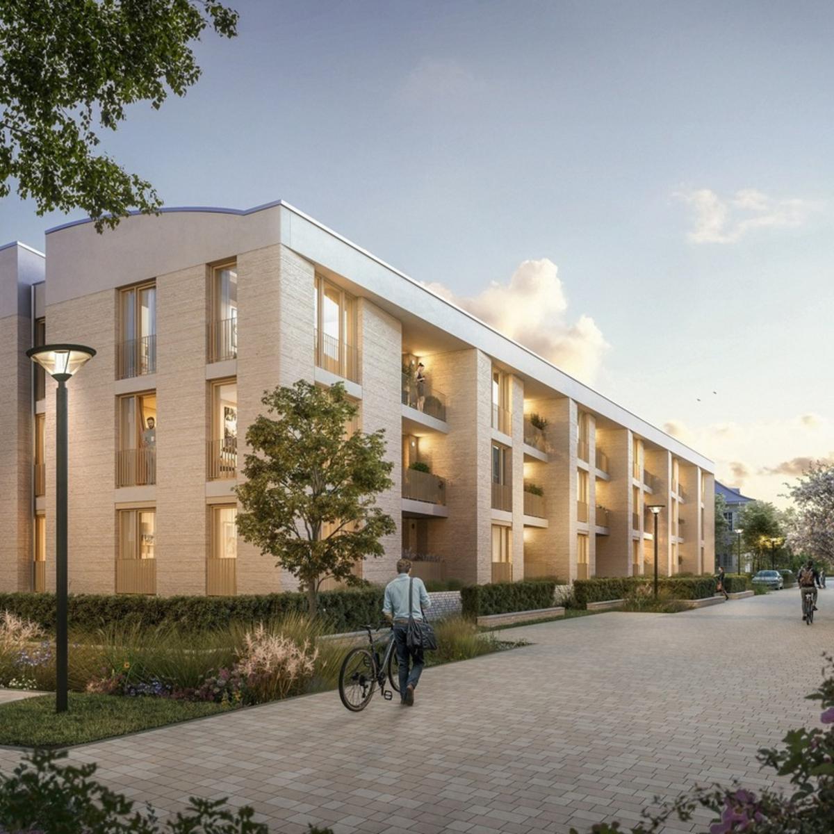 Visualization of the new Segelflieger Quarter Berlin by BAUWERT AG: THEKLA