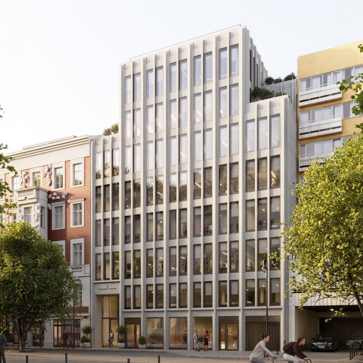 Visualization of the AVIÈR new-build project in central Berlin