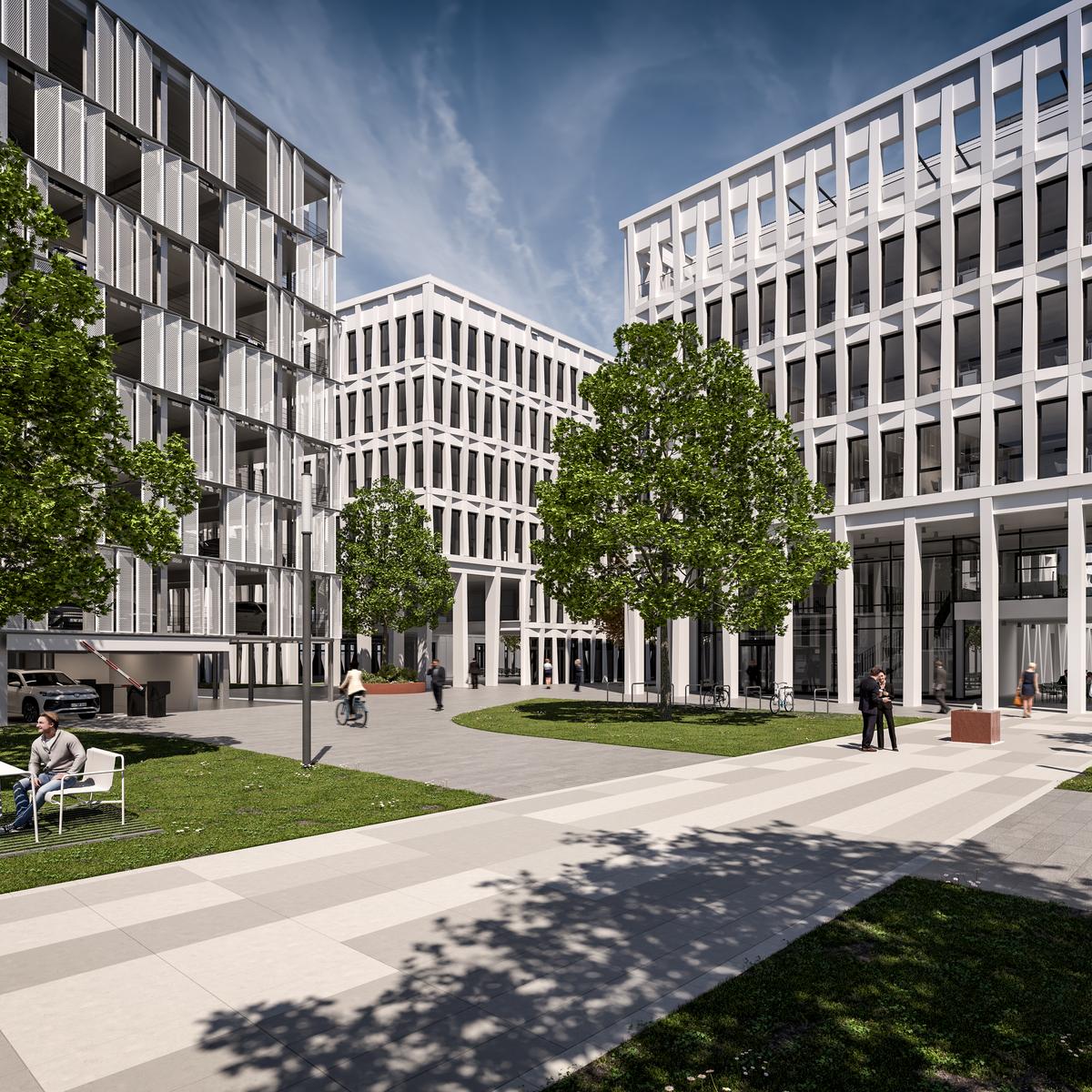 Visualization of the new SXF ONE campus in Schönefeld