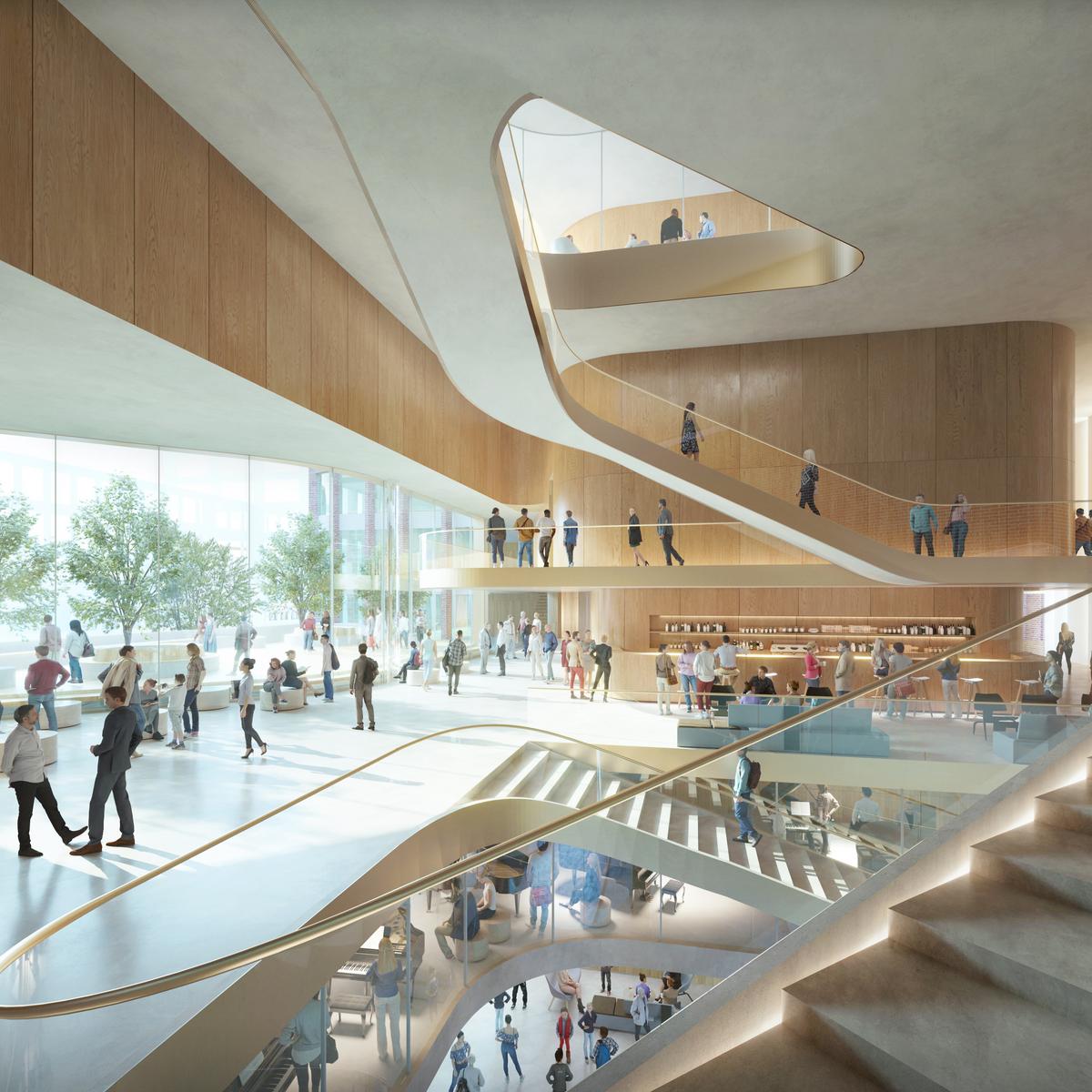 Visualisierung Innenansicht des neuen Carl Bechstein Campus in Berlin