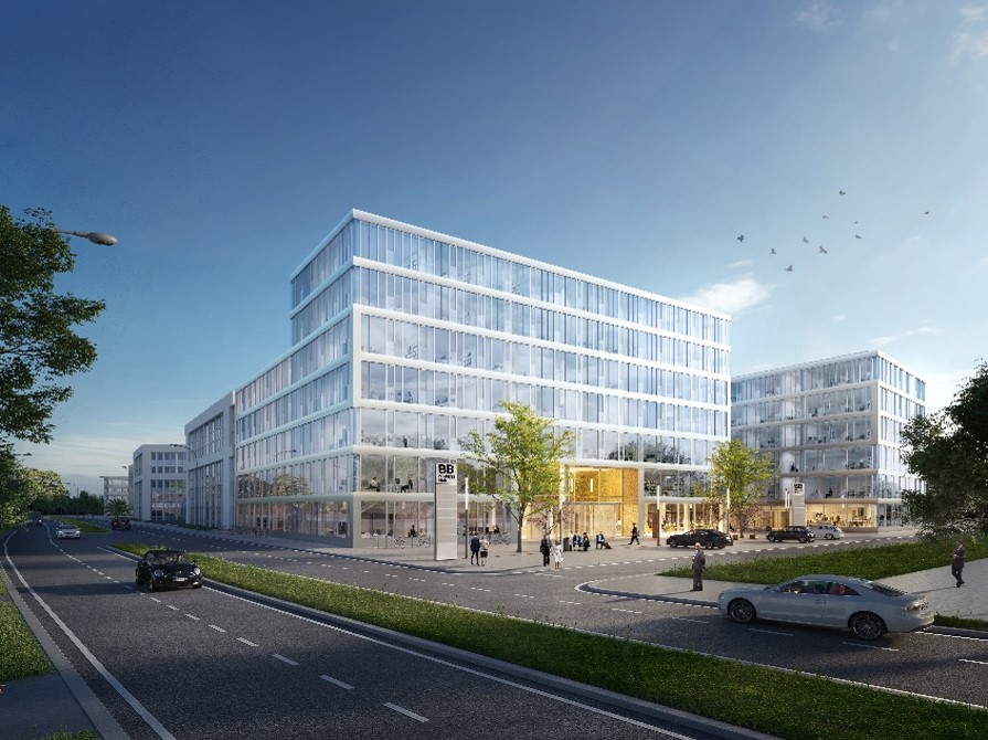 Visualisierung Außenansicht BB Business Hub